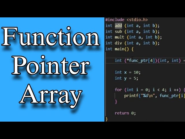 "Mastering Array of Function Pointer in C Language - Step-by-Step Tutorial"