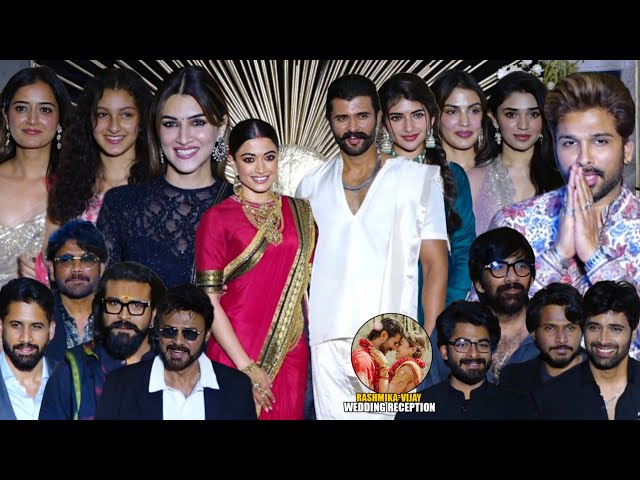 UNCUT | Rashmika Mandanna-Vijay Deverakonda Wedding Reception In Hyderabad | Allu Arjun,Kriti,Ram