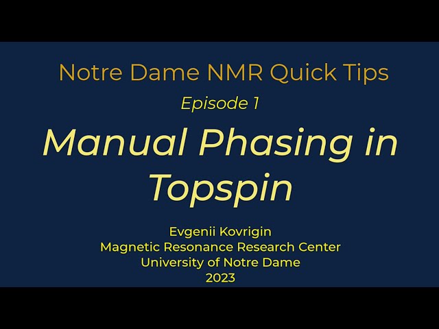 Manual Phase Correction in Topspin