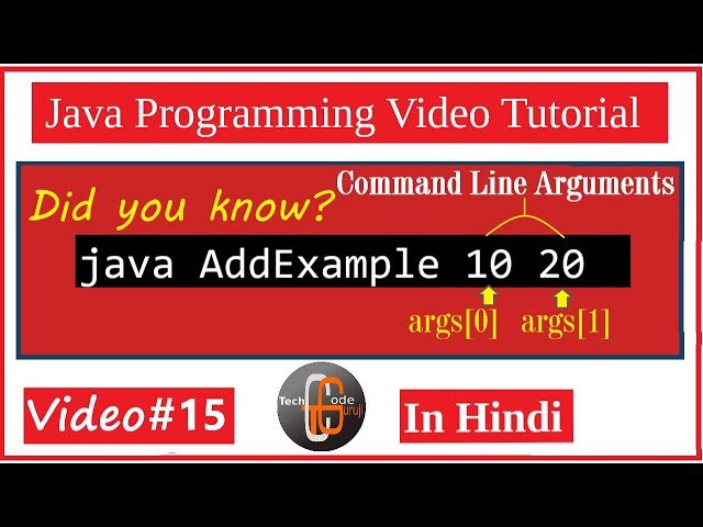 How to take input in Java using command line arguments | program to add two numbers in Java in Hindi