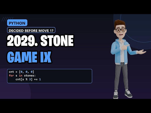 2029. Stone Game IX | LeetCode Daily Python Solution (winner decided before move one)