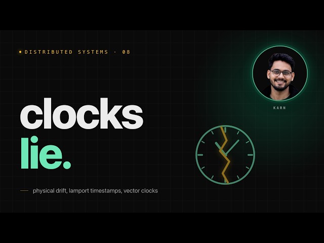 Time Is a Lie: Clocks in Distributed Systems, From Scratch
