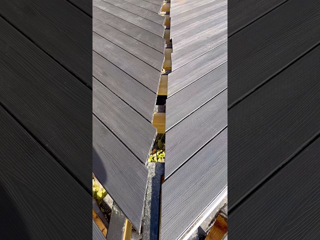 How To Join Composite Decking 45• #diy  #deck #satisfying