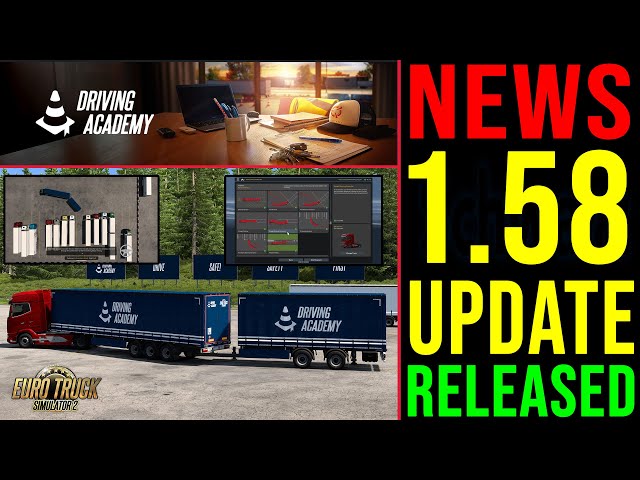ETS2 & ATS NEWS 🚨 1.58 Update: Driving Academy - Double Trailer Handling