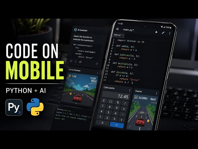 I Built a Python Calculator on My Phone Using Pydroid 3 + AI 🤯. | Zeeshan Growth Lab | Zishanx54 