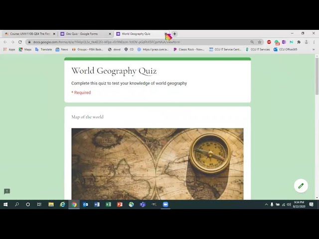 Create and Share Quizzes Using Google Forms