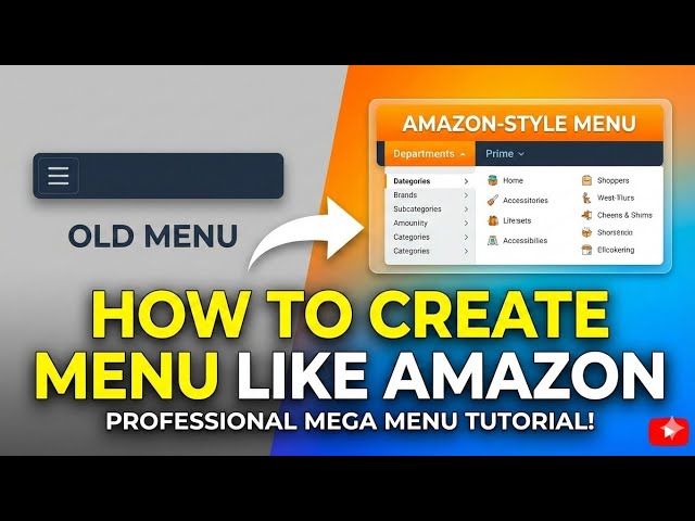 Amazon Navbar Menu Clone | Step-by-Step Frontend Tutorial🔥
