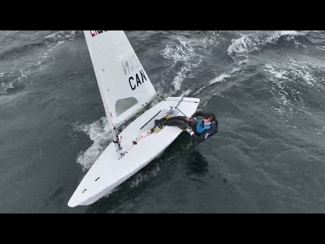 Extreme ILCA 7 Sailing | Ryan Anderson Battles Heavy Winds in Nova Scotia 🇨🇦