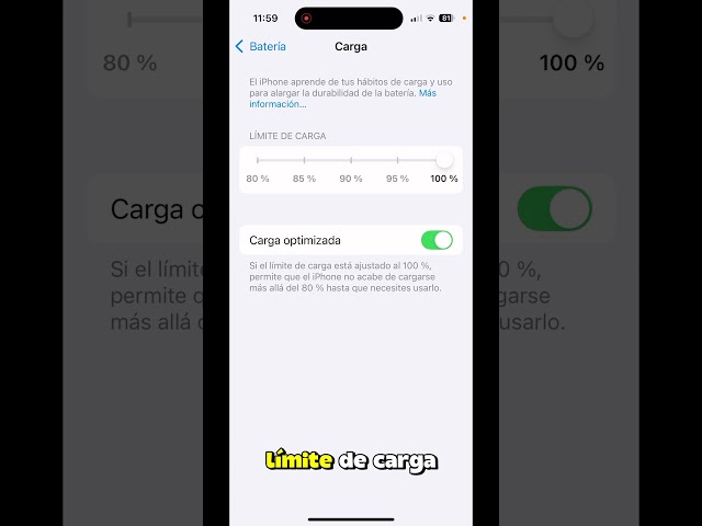 Cómo AHORRAR BATERÍA en IPHONE con la CARGA OPTIMIZADA ✅ TUTORIAL ⚫️