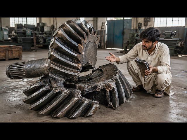 Incredible Rebuild of a Giant Broken Pinion Gear | Amazing Manufacturing Process