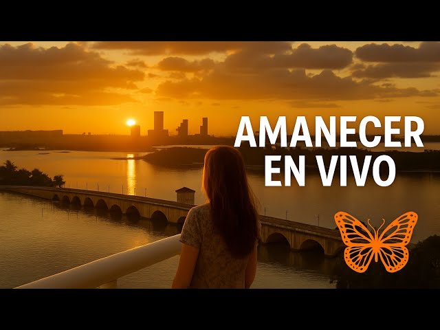 AMANECE lentamente en lila pálido. Gracias Miami