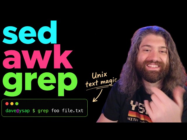 sed, awk, and grep Unix Commands - Bash Scripting Course (pt28)