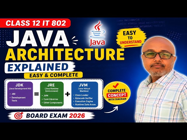 Class 12 IT 802 | Java Architecture Explained  | Easy & Complete. #java