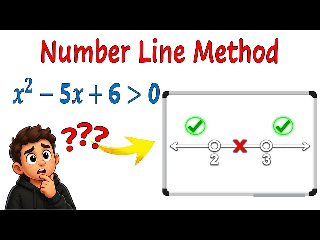 Quadratic Inequalities Made Easy | Number Line Method