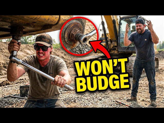 How to Remove a Seized Excavator Counterweight Bolt