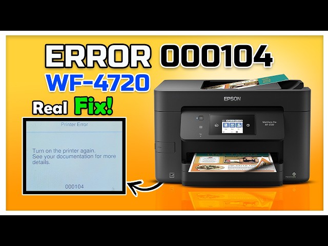 How to Fix Epson WF-4720 Error Code 000104 – Full Repair & Waste Ink System Replacement