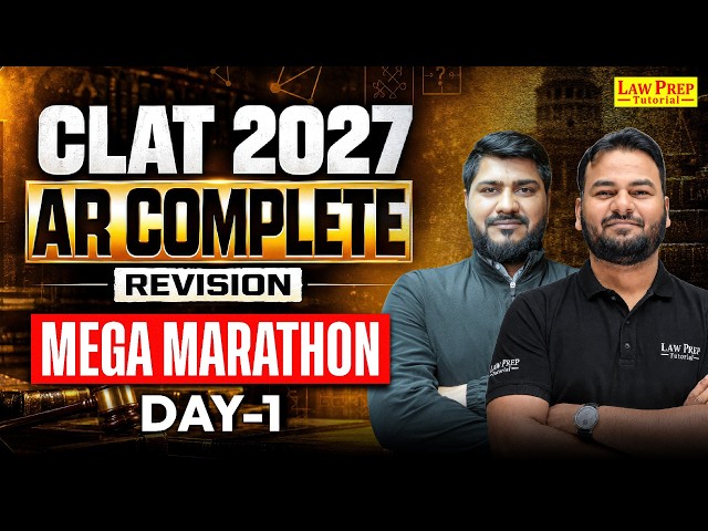 CLAT 2027 Analytical Reasoning Marathon | Complete Syllabus Revision | Day 1