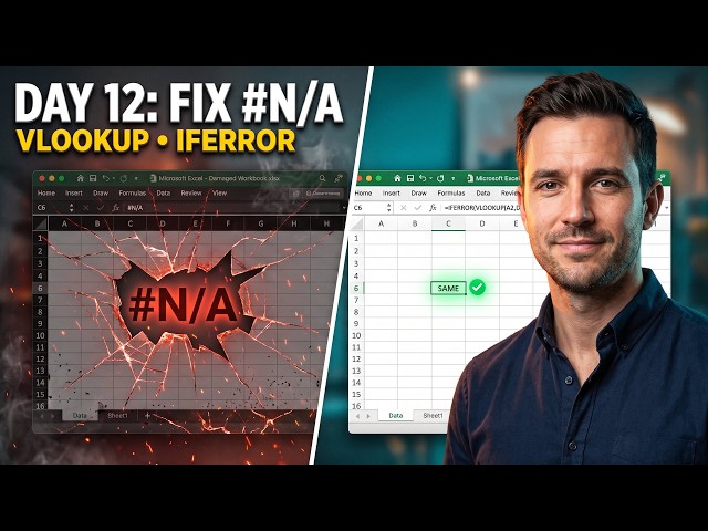 Excel 30 Days Challenge Day 12 Master Error Checking with VLOOKUP, IFERROR & Payroll Auditing