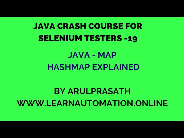 Java Crash course | 19 | Map | Introduction to Map | HashMap Explained | Tamil