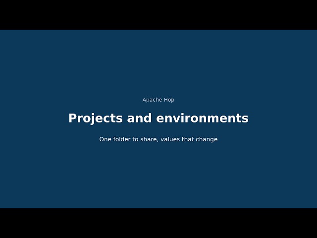 Apache Hop - 06 - Projects