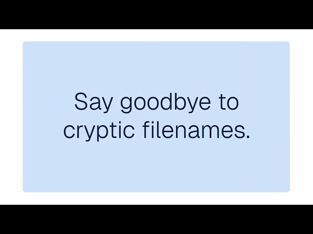 Findable AI suggested filenames