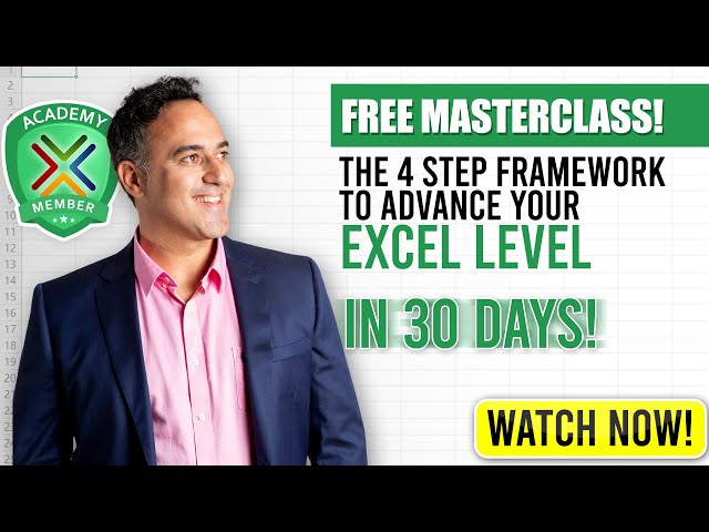 FREE EXCEL MASTERCLASS: Advance Your Excel Level Within 30 Days!