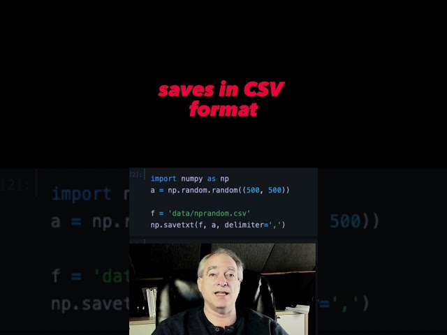 Save Numpy array as CSV #shorts #numpy