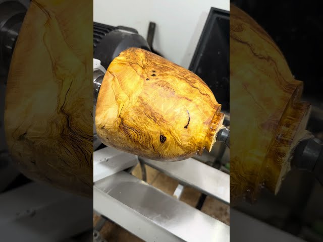 Woodturning - Nice grain pattern in this burl bowl #burl #shorts #handmade #woodworking
