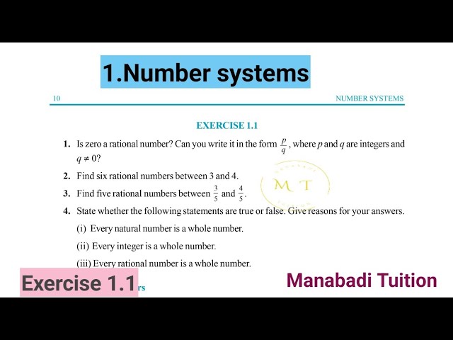 9th class maths| chapter 1|👩‍🏫 Number system |💁‍♀️Exercise 1.1|with notes|