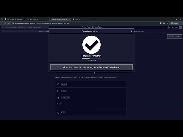 Belajar Pemrograman Mobile - Javascript Free Code Camp Part 1