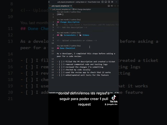 Mejora y estandariza tus Pull Request con este tip #desarrolloweb #git #programacion