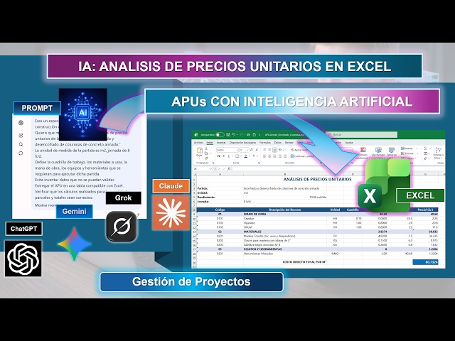Unit Price Analysis using AI: Your APU in Excel ready to edit | Engineer's Prompt