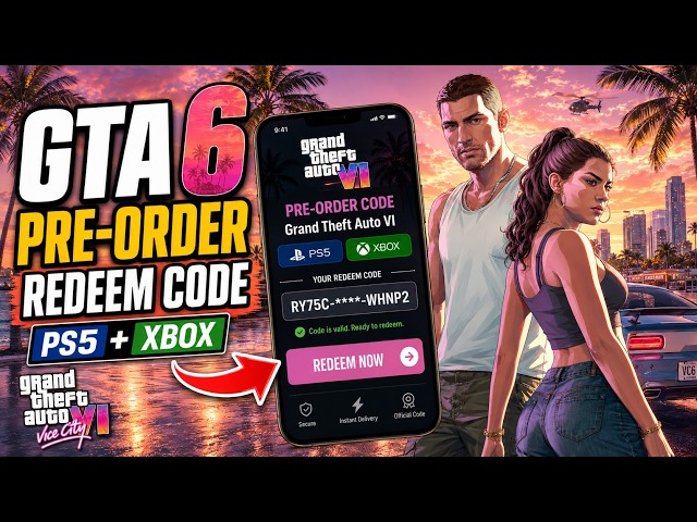 GTA 6 FREE Pre-Order Redeem Code 🌴 Get FREE GTA VI on PS5 & Xbox 🎮
