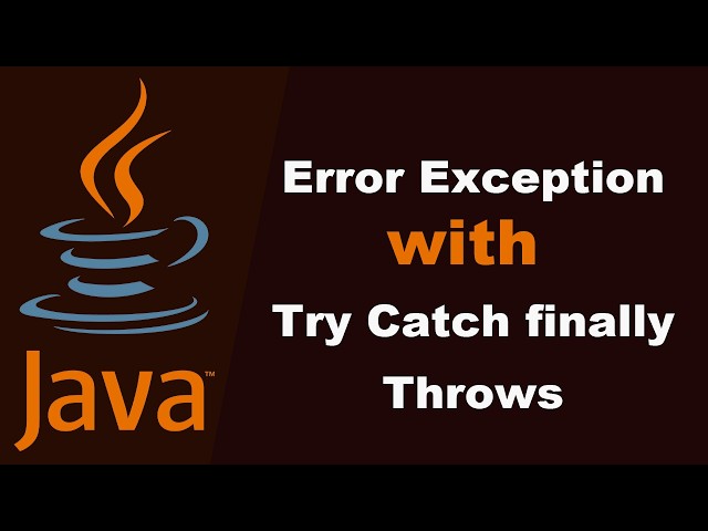 Error Exception with Try Catch finally throws
