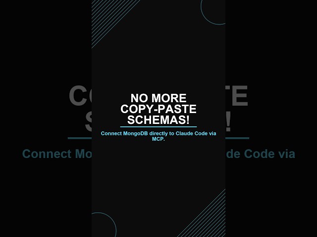 MongoDB MCP Server Connects Claude Code Directly To Your Data! #mongodb #mcp #claudecode #ai #tech