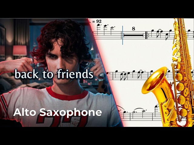 How to Play "Back to Friends" by sombr on Alto Sax | Sheet Music Tutorial