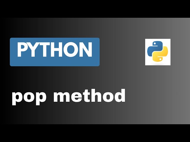 pop method on python list