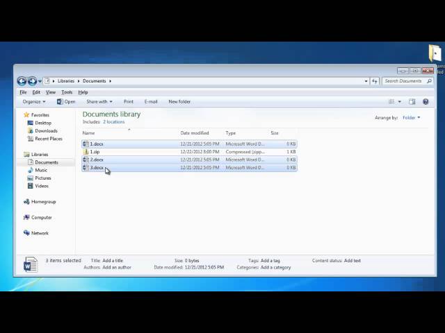 How to Zip Word Files