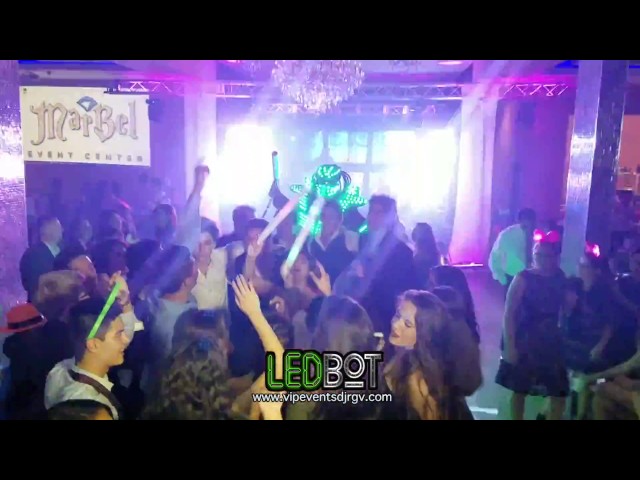 VIP Events DJ @ MarBel Event Center W/ Pantalla LED + GLOW in the dark SHOW + LED-BOT @karinahXV RGV