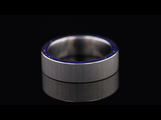 Titanium Men's Band with Gold Leaf Inlay