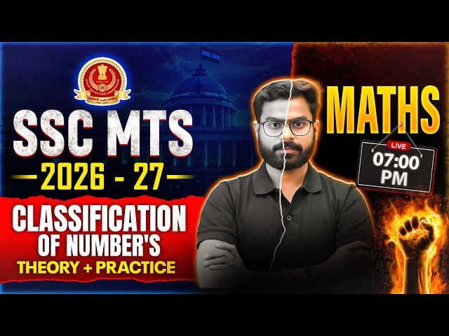 SSC MTS Maths Classes 2026 | Classification of Number's Theory + Practice | Practice Set 01 |