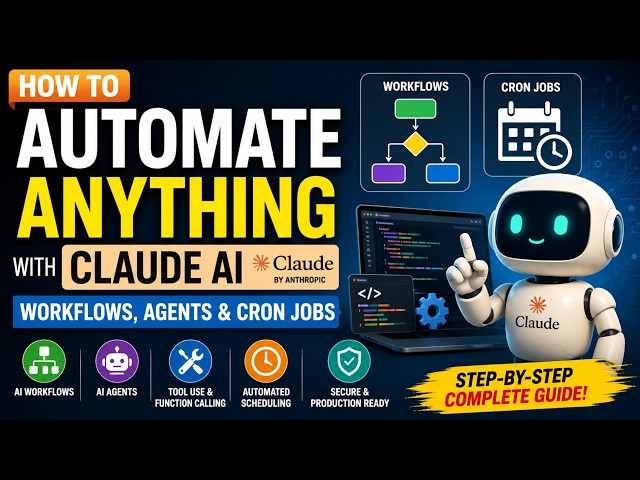 How to Automate Anything with Claude AI Workflows, Agents & CRON Jobs