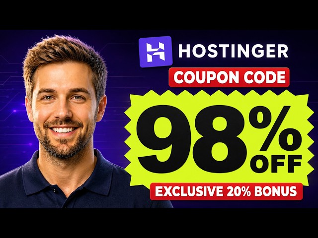 Hostinger Coupon Code 2026 | Hostinger Code Promo | 20% EXTRA Hostinger DISCOUNT
