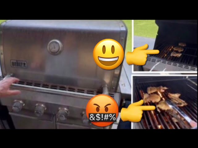 Weber Summit stainless steel grate to cast iron grate conversion no more stuck food while cooking