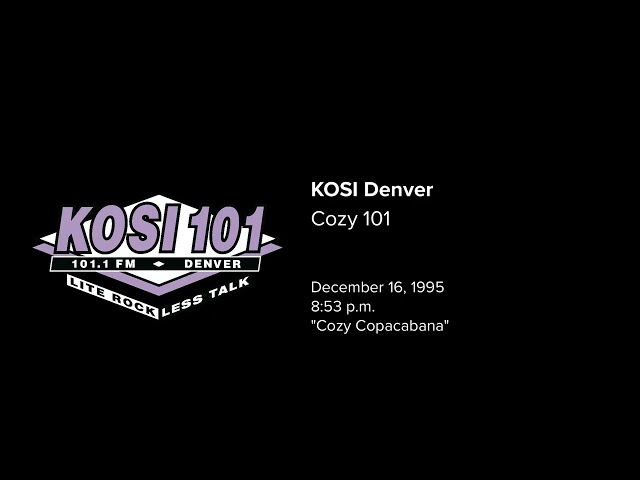 KOSI/Denver (Cozy 101) - December 16, 1995 (8:53 p.m.)