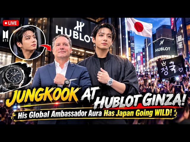 🤯 JUNGKOOK AT HUBLOT GINZA! His Global Ambassador Aura Has Japan Going WILD!