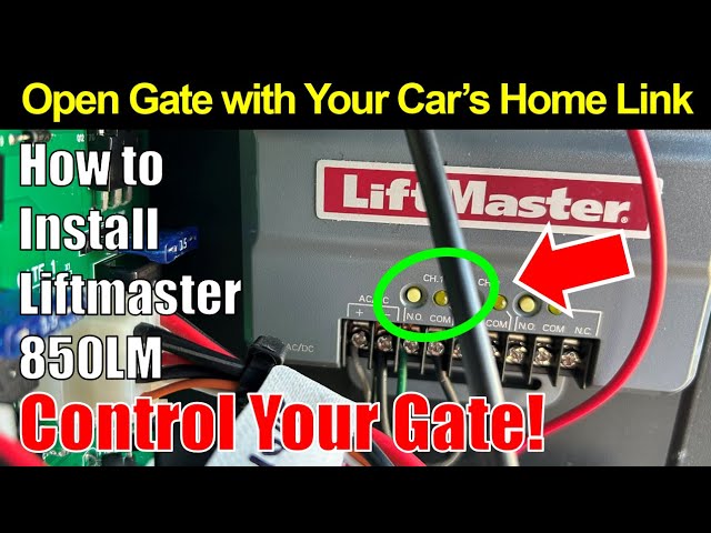 How to Add LiftMaster 850LM Opener to Your Gate!  Use Homelink Remote!