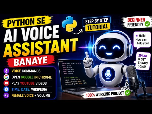 How to Make AI Voice Assistant Using Python | Python AI Project for Beginners|| #video #trending 