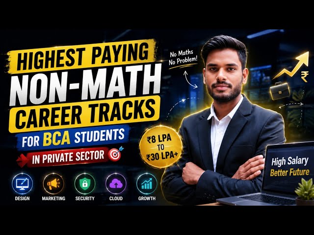 BCA Students 10 Highest Paying Non-Math Careers in 2026 🔥 | No Maths, High Salary! @BCALifewithGuddu