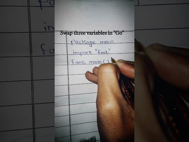 Swap three variables in Go Language #tricks